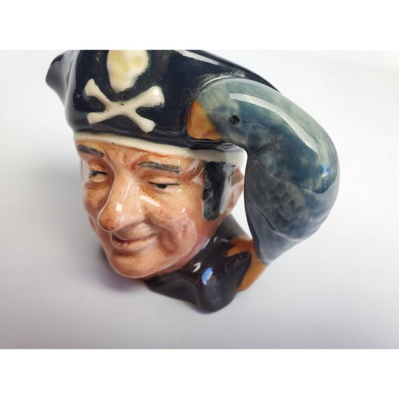 Royal Doulton 1951 Long John Silver Miniature Character Jug, Pirate Toby Mug - Picture 2 of 9